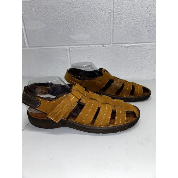 Propet Men's‎ Joseph Fisherman Orthopedic Comfort Sandals - Brown Size 10 Us - Picture 1 of 7